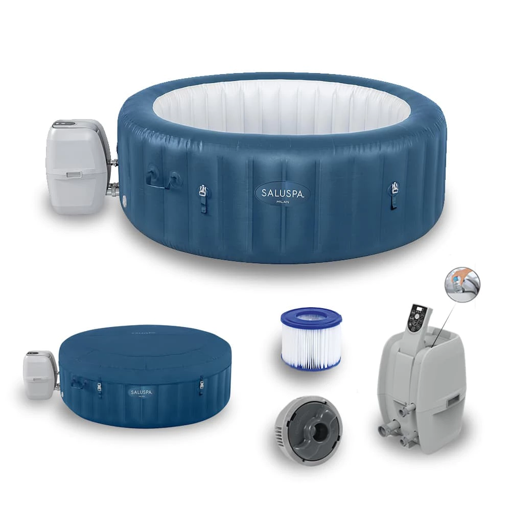 Bañera Ofuró Spa Inflable Palm Springs 1350L + Bomba Calentadora + Tapa